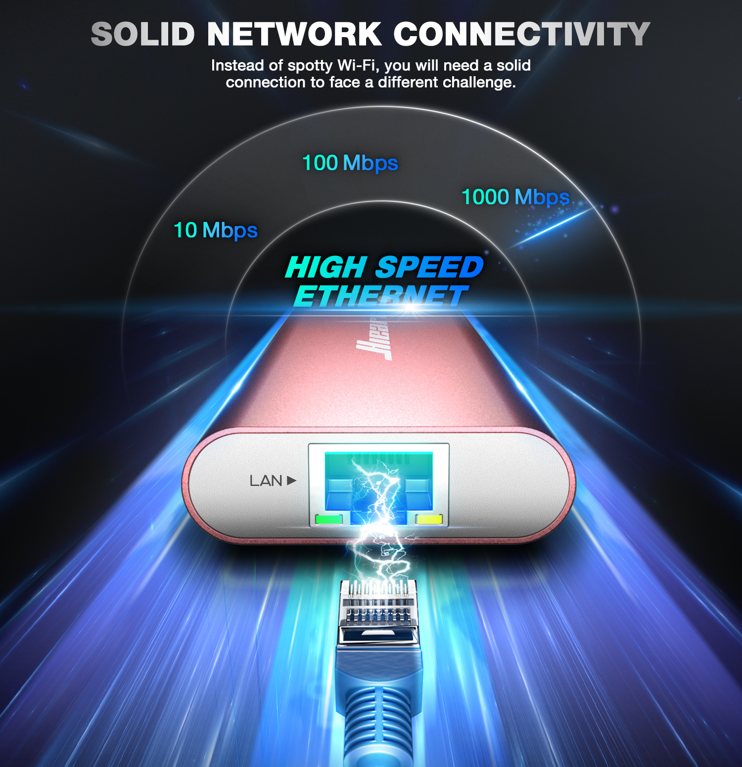 Hiearcool Hub Ethernet USB C, adaptador HDMI USB C de 4K a 60Hz, adaptador  multipuerto tipo C 8 IN1 de 1 Gbps 100 W PD USB C Dock USB3.0 TF/SD Dongle