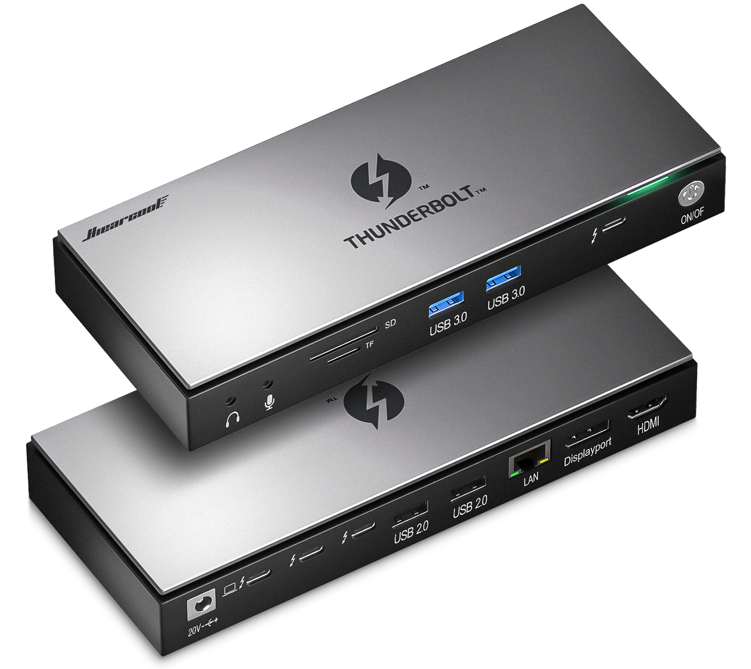 Thunderbolt 4 Dock,Hiearcool 4K Quadruple Displays Thunderbolt 4 Docking Station, 16 in 1 Universal USB C 8K Laptop Docking Station for Dell Hp MacBook (60WPD,Thunderbolt,Display Port,HDMI,Ethernet)
