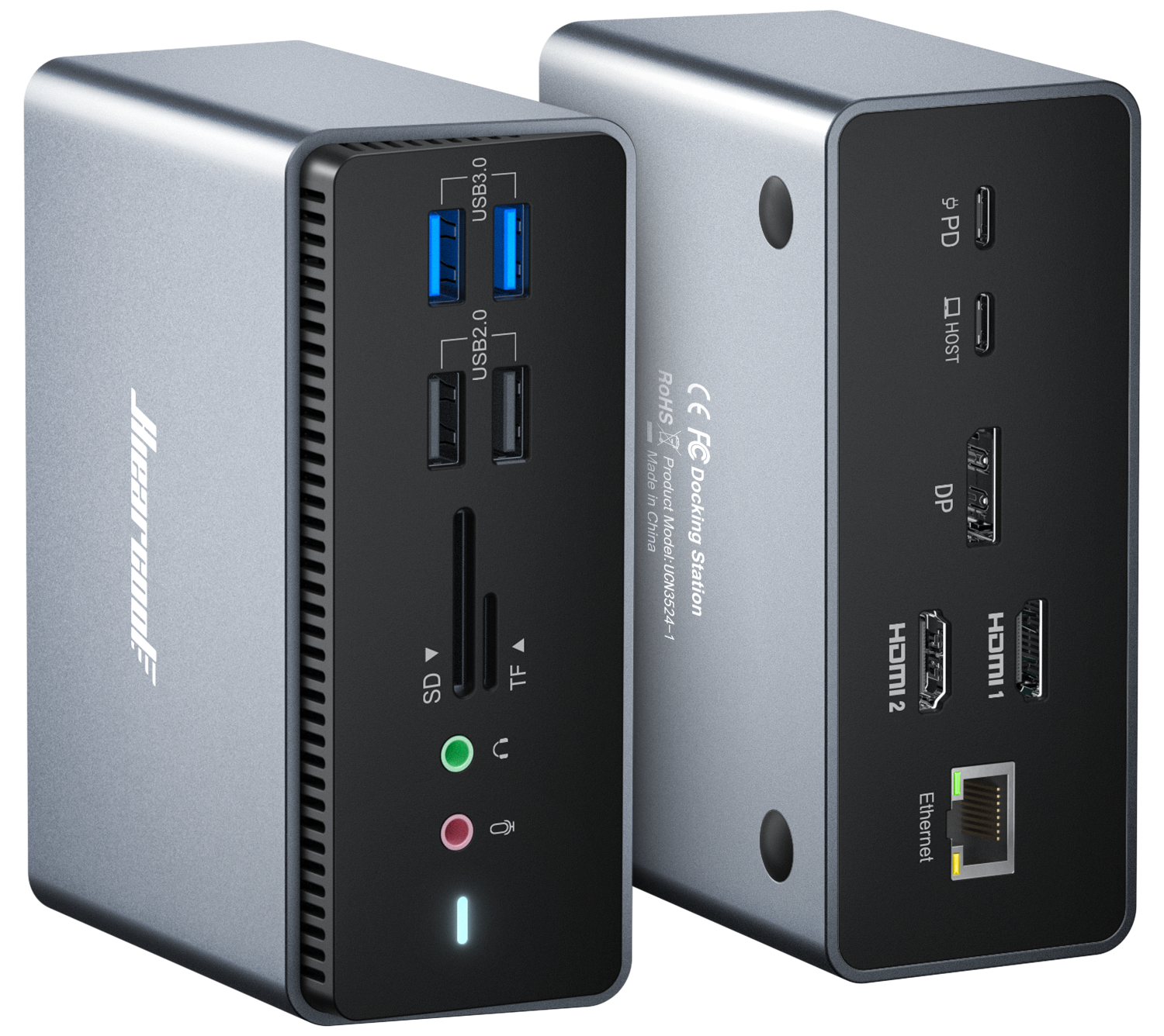 Hub USB GENERIQUE Usb 3. 1 de type c hub hdmi 4k + rj45 gigabit ethernet +  usb 3. 0 adaptateur usb-c hdmi hub 134