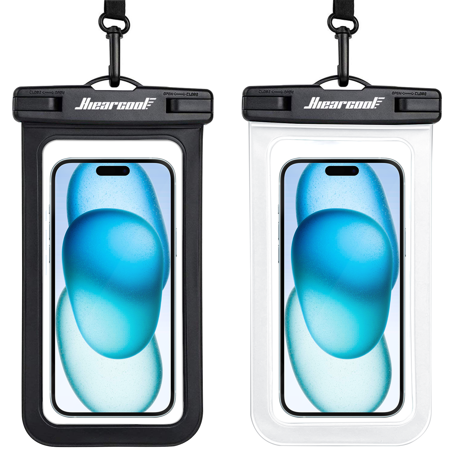 Hiearcool Universal Waterproof Phone Pouch,Underwater Dry Bag for iPhone 15 14 13 12 Pro Max XS Plus up to 8.3