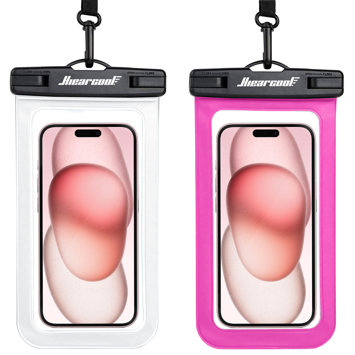 Hiearcool Universal Waterproof Phone Pouch,IPX8 Cell Phone Waterproof Case Up to 8.3